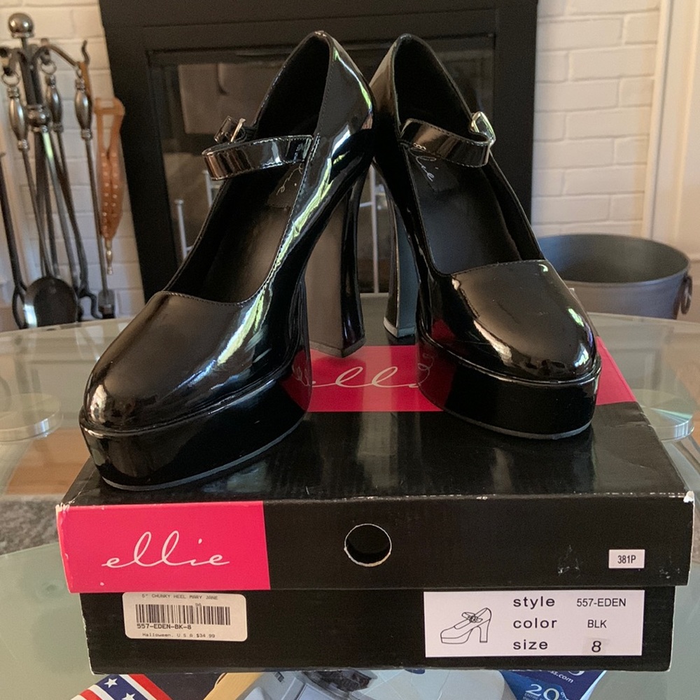 Vintage Ellie 5inch chunky heel Maryjanes